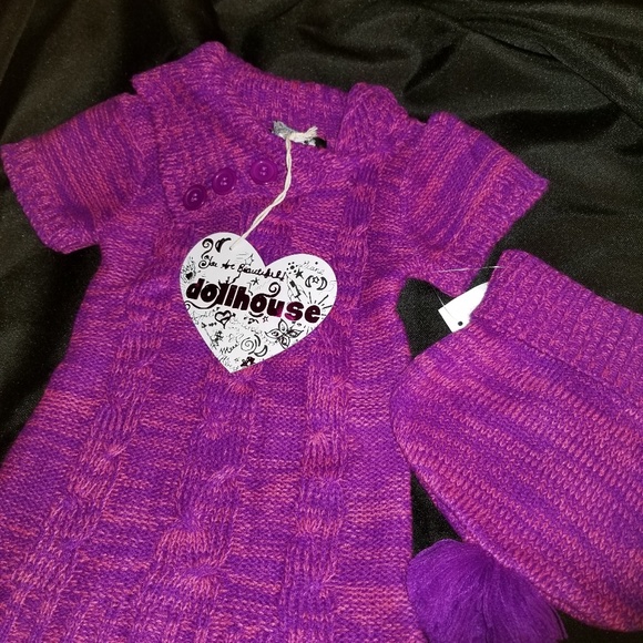 Purple and pink sweater dress - Picture 1 of 1